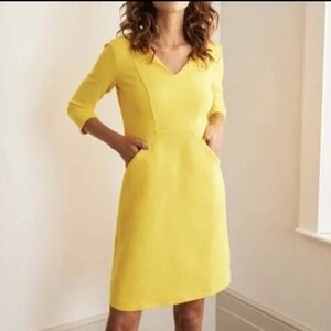 Boden Vibrant Yellow Midi Dress